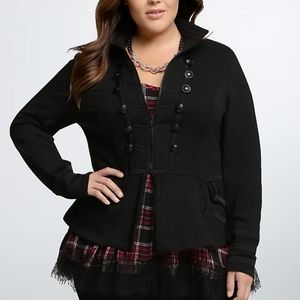NWT Torrid Military embellished black jacket  3